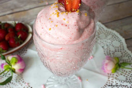 Schnelles Rezept für Erdbeermousse 