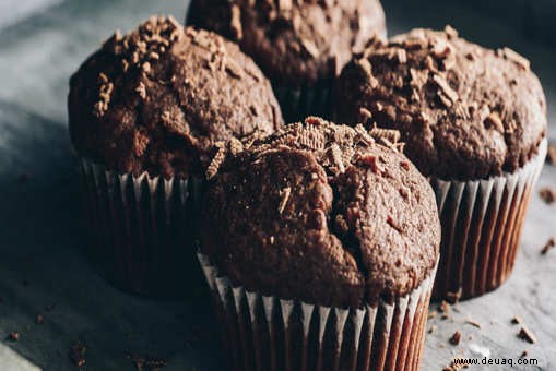 Rezept für Mehrkorn-Schokoladen-Cupcakes ohne Ei 