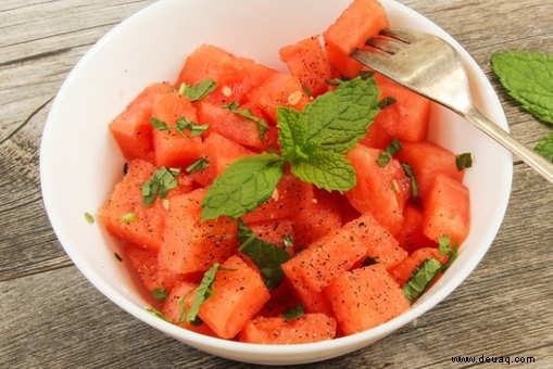 Melonensalat mit Honig-Limetten-Dressing Rezept 