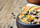 Rezept für Salat aus Gerste und schwarzen Bohnen 