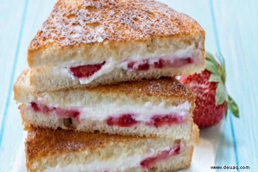 Erdbeer-Frischkäse-Sandwich-Rezept 