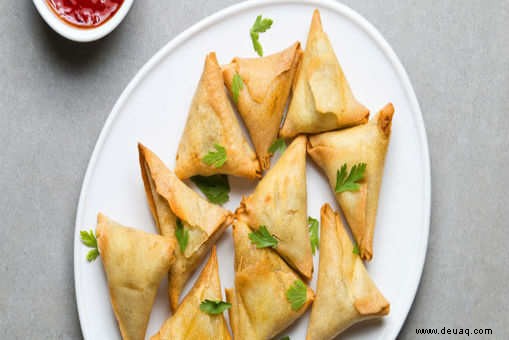 Rezept für frittierte Ravioli Samosa 