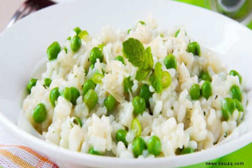 Rezept für Risotto mit Erbsen und Lauch 