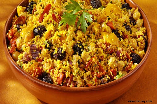 Rezept für marokkanischen Pilz-Couscous-Salat 