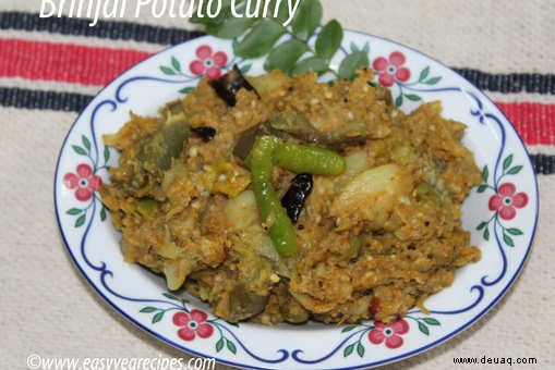 Rezept für Brinjal-Kartoffel-Curry 