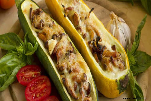 Rezept für gefüllte Zucchini 