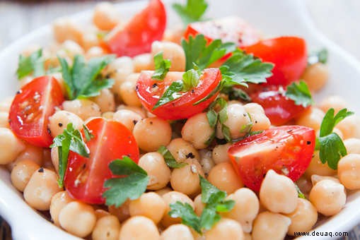 Rezept für Tomaten-Kichererbsen-Salat 