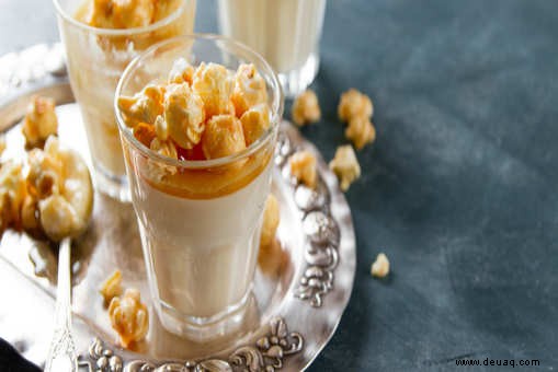 Rezept für gesalzenen Karamell-Popcorn-Pudding 