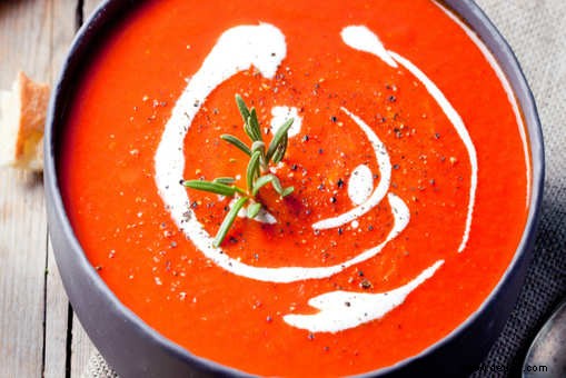 Rezept für eine geröstete Tomaten-Paprika-Suppe 