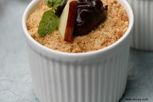 Rezept für Schoko-Apfel-Crumble 