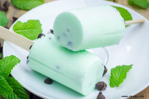 Chocolate Chip und Mint Popsicle Rezept 