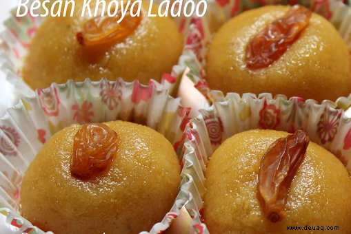 Besan Khoya Laddoo Rezept 