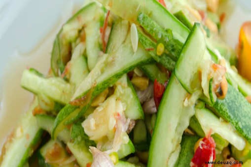 Rezept für thailändischen Gurkensalat 