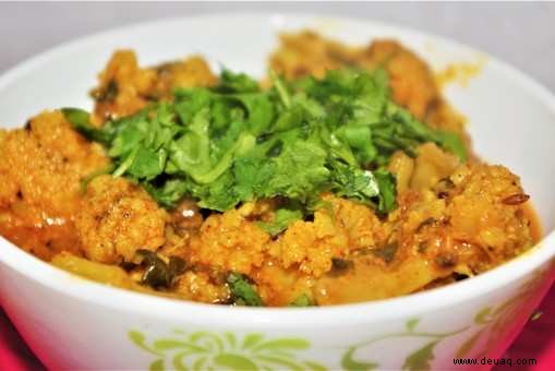 Jain Gobhi Methi Curry Rezept 