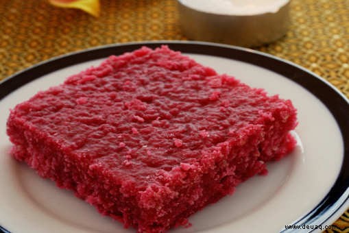 Rote Beete Fadennudeln Barfi Rezept 