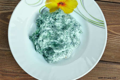 Spinat-Knoblauch-Joghurt-Rezept 