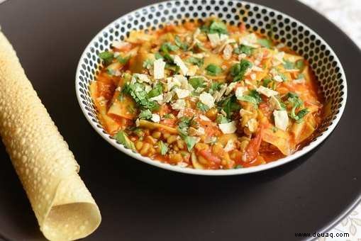 Methi Palak Papad Rezept 