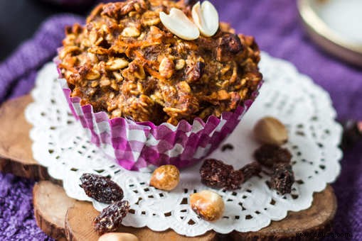 Rezept für Apfel-Rosinen-Hafer-Muffins 