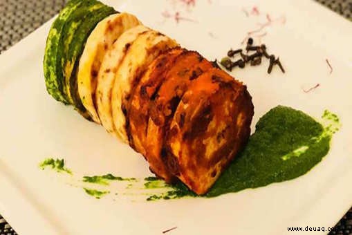 Tricolor Paneer Tikka Rezept 