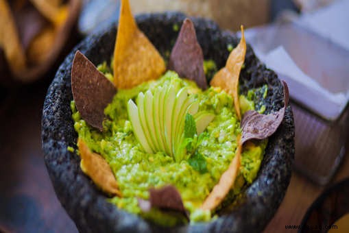 Rezept für Guacamole mit grünem Apfel und Minze 