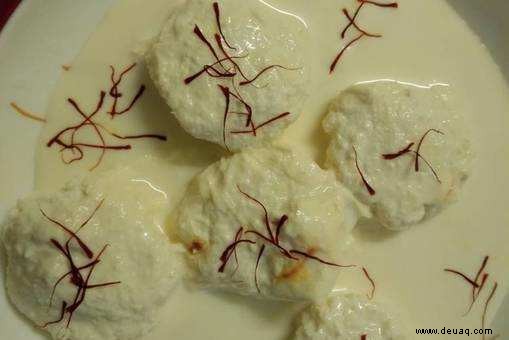 Kesar Rasmalai Rezept 