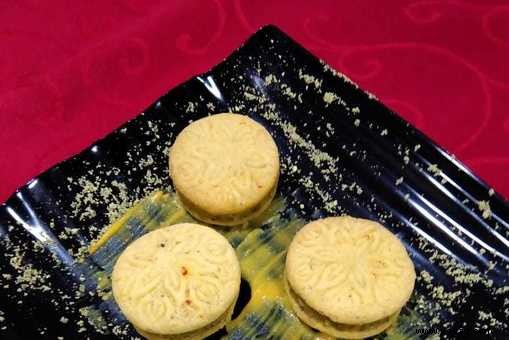 Rezept für mit Safran-Pistazien gefüllte Kekse 