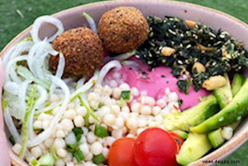 Rote-Bete-Hummus Veganes Buddha-Bowl-Rezept 