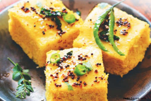 Hafer Dhokla Rezept 