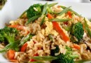 Rezept für gebratenen Reis mit Brokkoli 