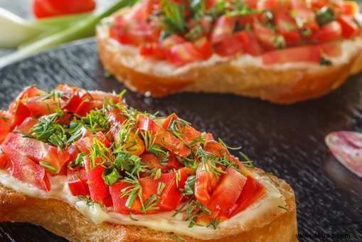 Knoblauch-Tomaten-Bruschetta Rezept 