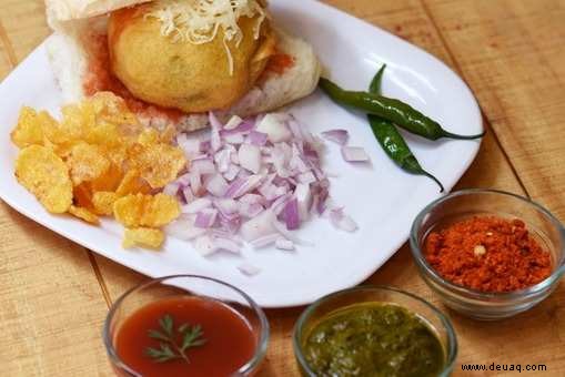 Käse-Chili-Vada-Pav-Rezept 