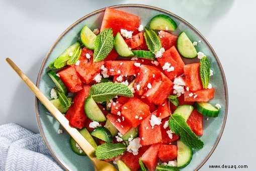 Rezept für Wassermelonen-Feta-Salat 