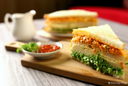 Dreifarbiges Sandwich-Rezept 