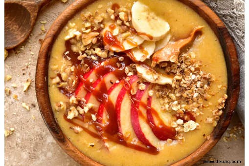 Rezept für Apfel-Erdnussbutter-Bowl 