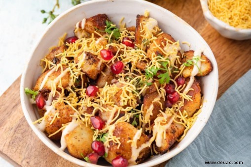 Rezept für knuspriges Aloo Chaat 