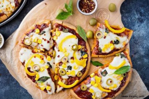 Rezept für Oliven-Mais-Pizza 