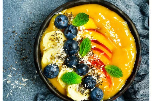 Rezept für eine fruchtige Mango-Smoothie-Bowl 