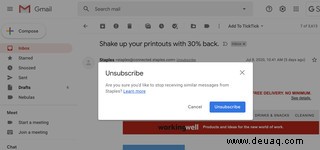So werden Sie Werbe-E-Mails mit Gmail los 