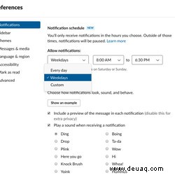 So verwalten Sie Ihre neuen Slack-Benachrichtigungszeitpläne 