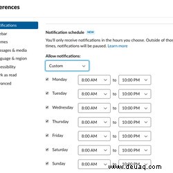 So verwalten Sie Ihre neuen Slack-Benachrichtigungszeitpläne 