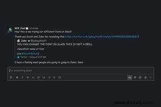 So ändern Sie Ihre Schriftart in Slack 