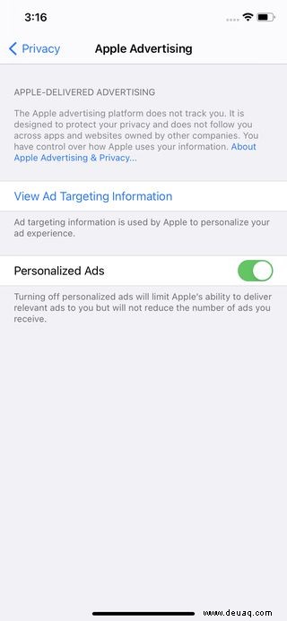 So blockieren Sie die Anzeigenverfolgung auf Ihrem iPhone 