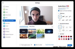Zoom fügt Gesichtseffekte hinzu, damit Sie bei Besprechungen am verrücktesten aussehen können 