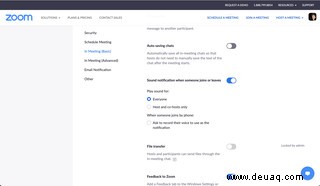 So schalten Sie die Audiobenachrichtigungen von Zoom ein oder aus 