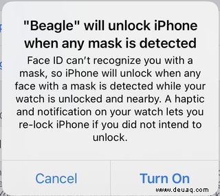 So entsperren Sie Ihr iOS 14.5 iPhone mit Ihrer Apple Watch 