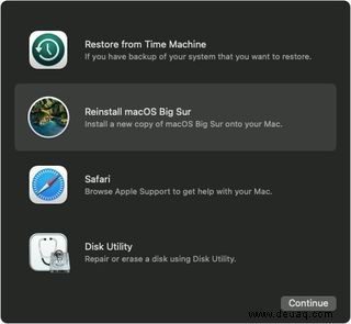 So stellen Sie Ihren Mac von der Beta-Version von macOS Monterey auf Big Sur wieder her 