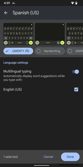 So wechseln Sie die Sprache mit der Android Gboard-Tastatur 