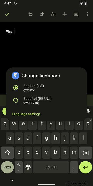 So wechseln Sie die Sprache mit der Android Gboard-Tastatur 