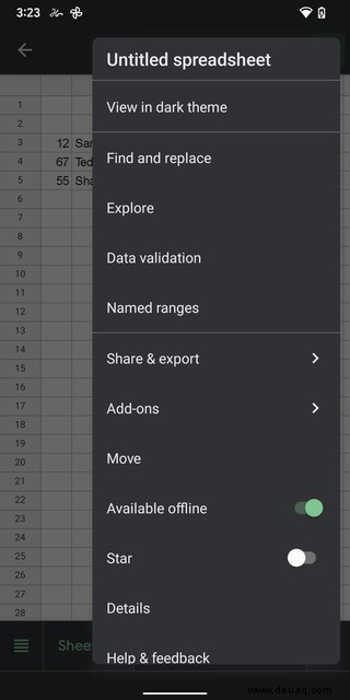 So aktivieren Sie den Dunkelmodus von Android für Google Docs, Sheets und Slides 