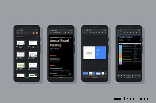 So aktivieren Sie den Dunkelmodus von Android für Google Docs, Sheets und Slides 